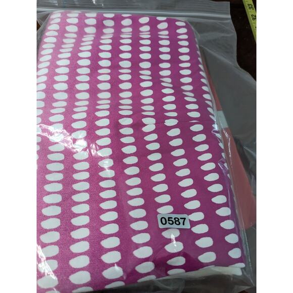 Worthington Dot Print Pencil Skirt 10P Pink White Petite Knee Back Zipper Stripe - Picture 11 of 11